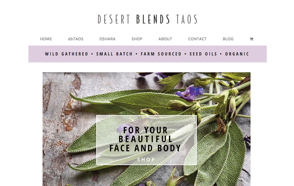 desert blends web site design